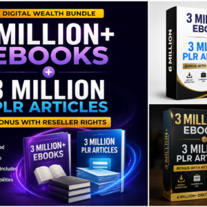 3 Million+ eBooks & 3 Million PLR Articles Bundle with Commercial Resell Rights | Instant Digital Download